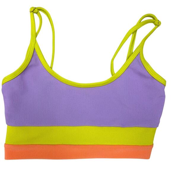 Beach Riot Eva Top in Sundazed Colorblock Swim Swimsuit Bralette Bikini Small - Picture 3 of 8